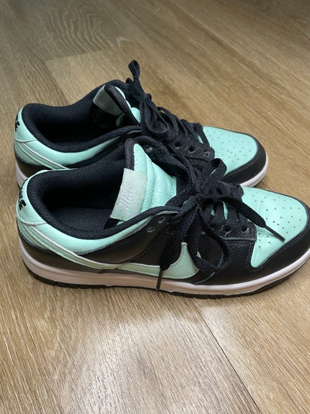 Nike By You Dunk Lows Black and Mint Green Size 5.5 US - Picture 10 of 11